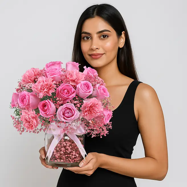 Beautiful mixed flower bouquet for Mother's Day in Valasaravakkam